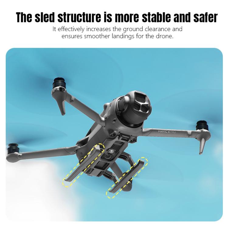 For DJI Mavic 4 Pro STARTRC Sled Anti-fall Anti-dirt Heightened Landing Gear Training Rack, For DJI Mavic 4 Pro
