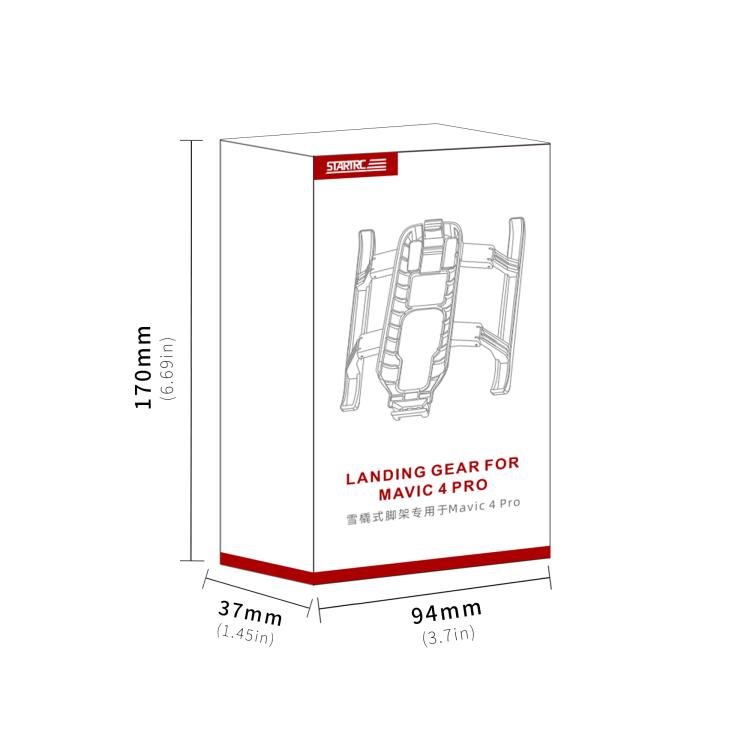 For DJI Mavic 4 Pro STARTRC Sled Anti-fall Anti-dirt Heightened Landing Gear Training Rack, For DJI Mavic 4 Pro