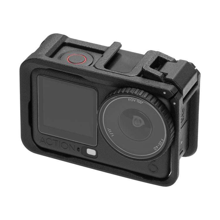 For DJI Osmo Action 6 STARTRC Plastic Cage Vertical-Horizontal Expansion Adapter Frame with Cold Shoe, For DJI Osmo Action 6 Plastic Cage