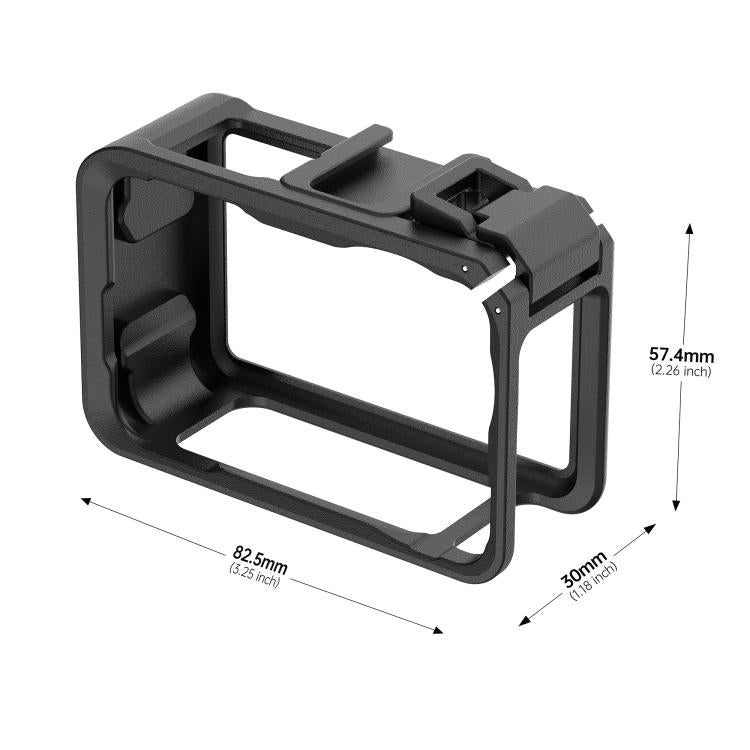 For DJI Osmo Action 6 STARTRC Plastic Cage Vertical-Horizontal Expansion Adapter Frame with Cold Shoe, For DJI Osmo Action 6 Plastic Cage