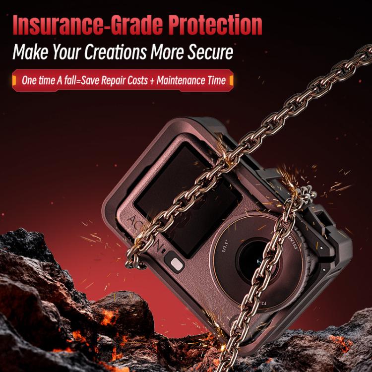 For DJI Osmo Action 6 STARTRC Plastic Cage Vertical-Horizontal Expansion Adapter Frame with Cold Shoe, For DJI Osmo Action 6 Plastic Cage