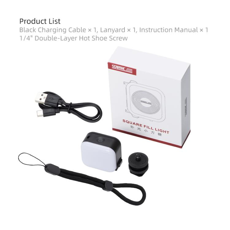 For DJI Osmo Pocket 3 STARTRC Cat Ears Magnetic Three Colors LED Fill Light with Fixed Clamp