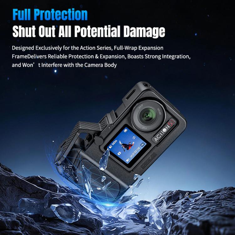 For DJI Osmo Action 5 Pro / 4 / 3 STARTRC 3 in 1 Expansion Power-Grip Street Shooting Handle Cage Kit, For DJI Osmo Action 5 Pro / 4 / 3 Power-Grip