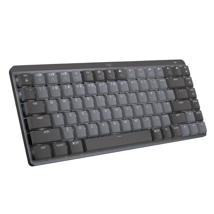 Logitech MX Mini Compact Smart Backlit Wireless Bluetooth Mechanical Keyboard, Tea Shaft, Blue Shaft